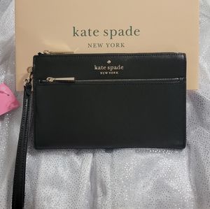 Kate Spade medium Staci double zip wristlet, Brand New